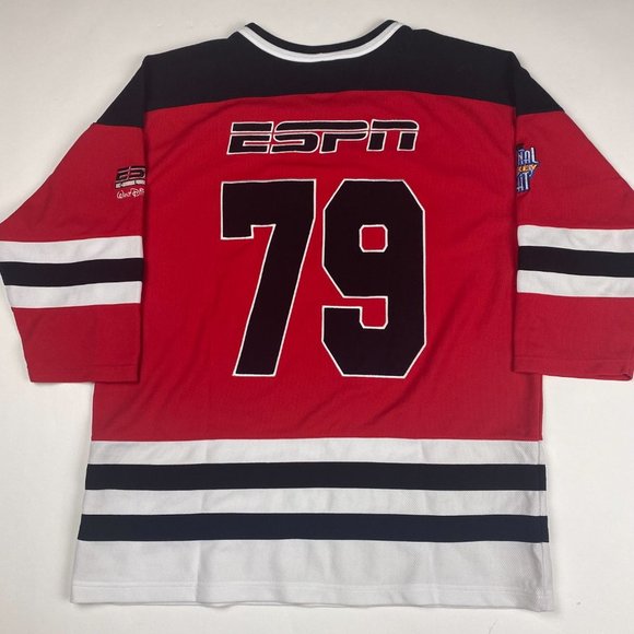 Vintage ESPN Disney Hockey Jersey Mens Adult Large - Picture 2 of 9